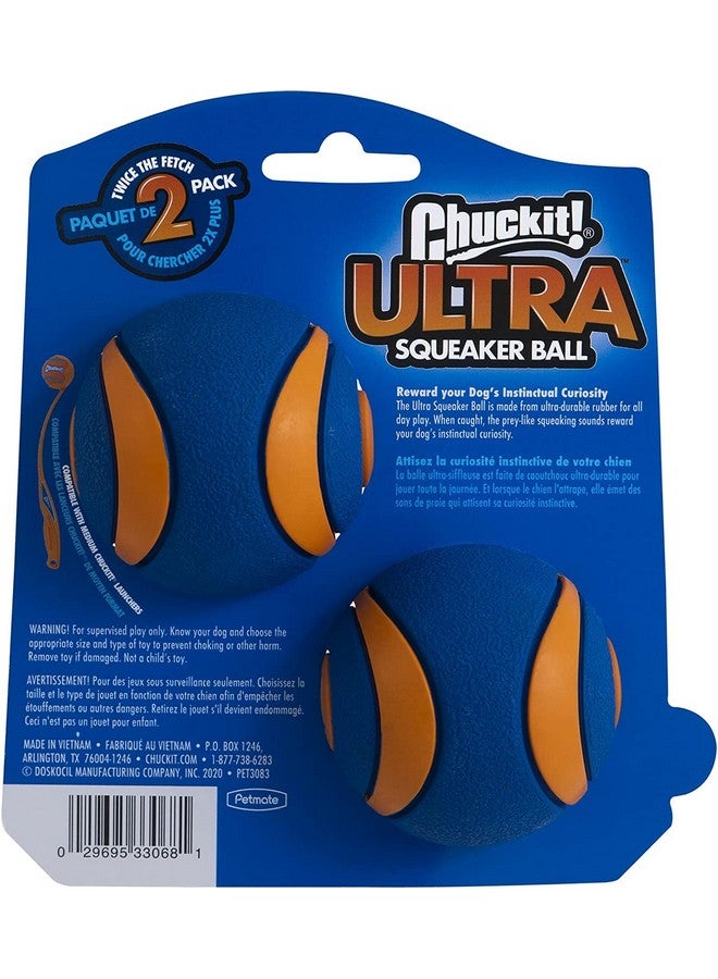 Chuckit! - 6 Pack Of Ultra Squeaker Ball Dog Toys, Medium, Whistles When Thrown - Image 1