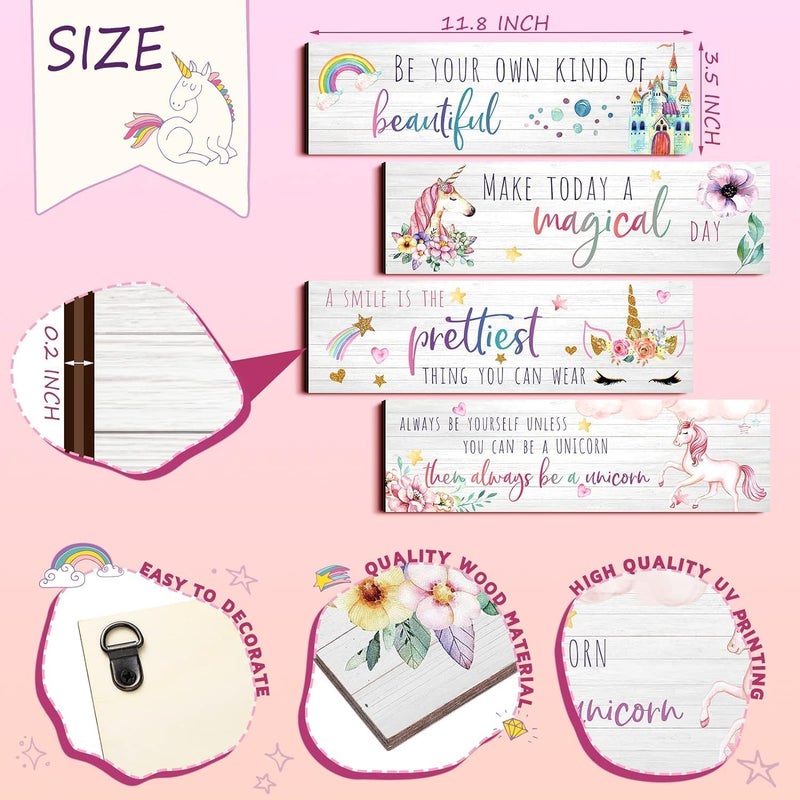 BPA Unicorn Rainbow Wall Decor Set - Image 2
