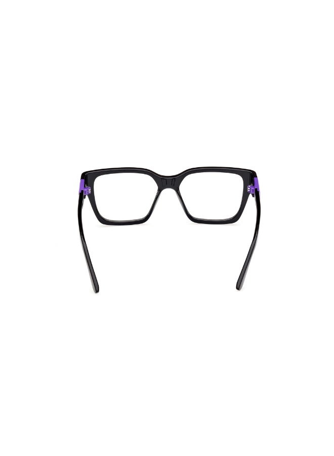 جس نظارة طبية بشكل مربع للجنسين بأذرع معدنية GU2987  مقاس 54 - اسود لامع - Image 4