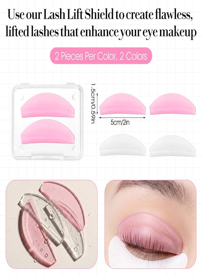 HaiFafafaing 4 Pcs Lash Lift Shields, Reusable Silicone Eyelash Lifting Pads - Image 2