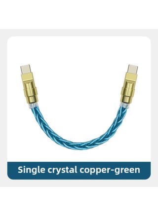 Pure Copper Hardware Ultra-soft Single Crystal Copper Data Cable For Iphone16 Mobile Phone Mate70 Fast Charging Treasure Short Line-Color:0.25m Usb To For Apple/12w-Model:Single Crystal Copper Green [gold Copper Shell] - pzsku/ZDBE8437595F2B7582316Z/45/1746198758/e3e628f9-2430-46b3-9c36-0c26c735a36e