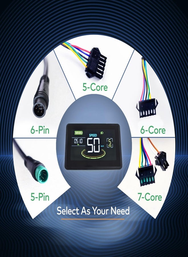شاشة عرض للدراجات الكهربائية من Mcezdy، بروتوكول UART رقم 2، كمبيوتر دراجات ملون 24-60 فولت مع منفذ شحن للأجهزة المحمولة، شاشة LCD للدراجات الكهربائية لإثراء رحلة ركوب الدراجات - Image 5