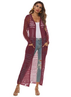 Crochet Cardigan Oversized Long Sleeve Tassel New Women Knitted Cardigan Long Cardigan Ladies