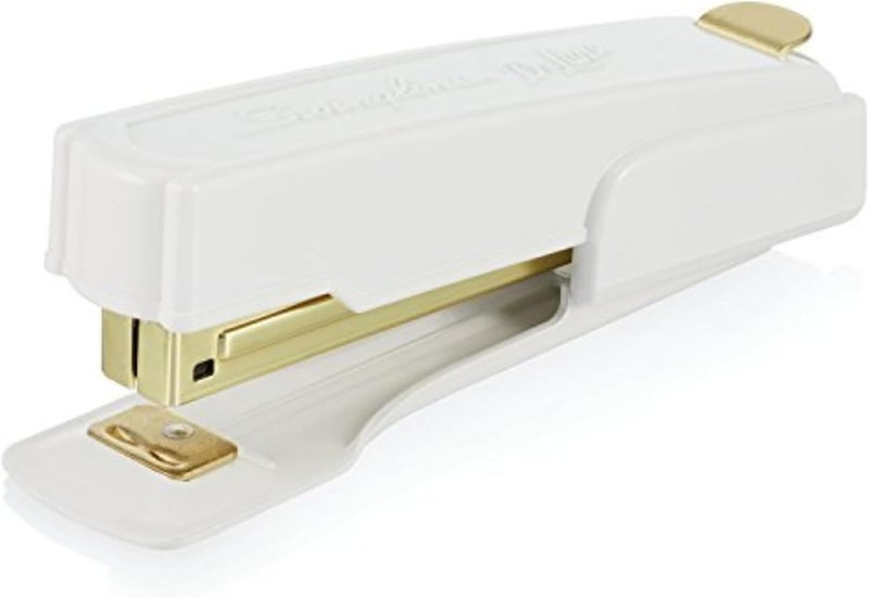 Swing Line Vintage Stapler, 20 Sheet Capacity, Jam Free, Compact, Built-In Staple Remover, Metal, White and Gold (S7042301AZ) - Image 2