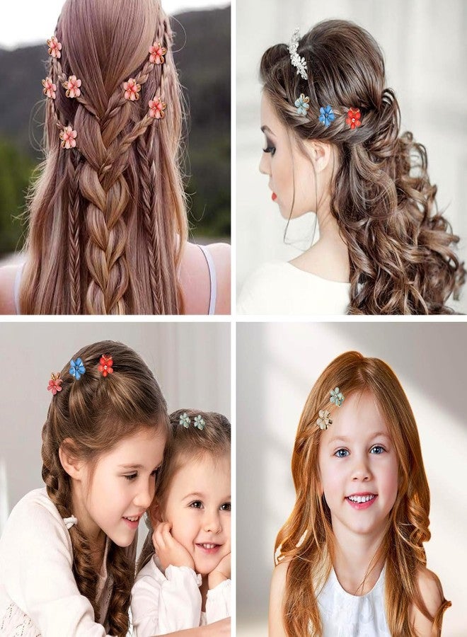 kapimo 12 Pcs Hair Claw Clips for Women Girls Small Korean Style Pearl Metal Hair Clip Accessories Flower Design (Multicolor) - Image 3