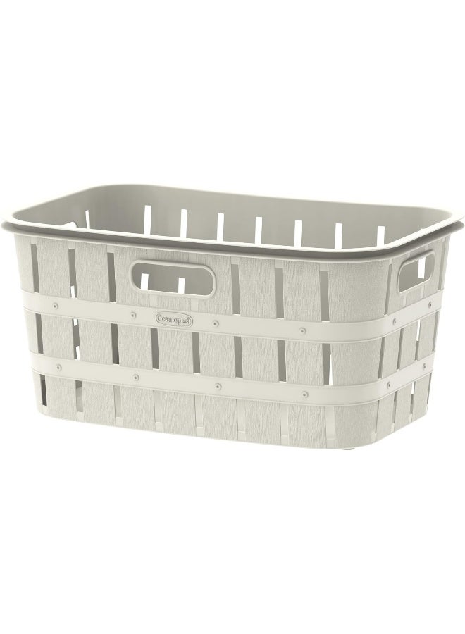 Cosmoplast سلة غسيل من خشب الأرز سعة 40 لتر - Image 1