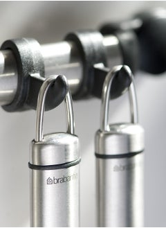 brabantia Wall Rail Rack Stainless Steel with 12 Removable Hooks Silver 2.5x54.5x4.9 cm  - Image 3