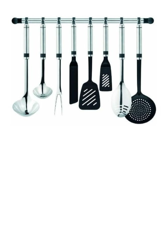 brabantia - رف حائط من الفولاذ المقاوم للصدأ مع 12 خطاف قابل للإزالة - Image 1
