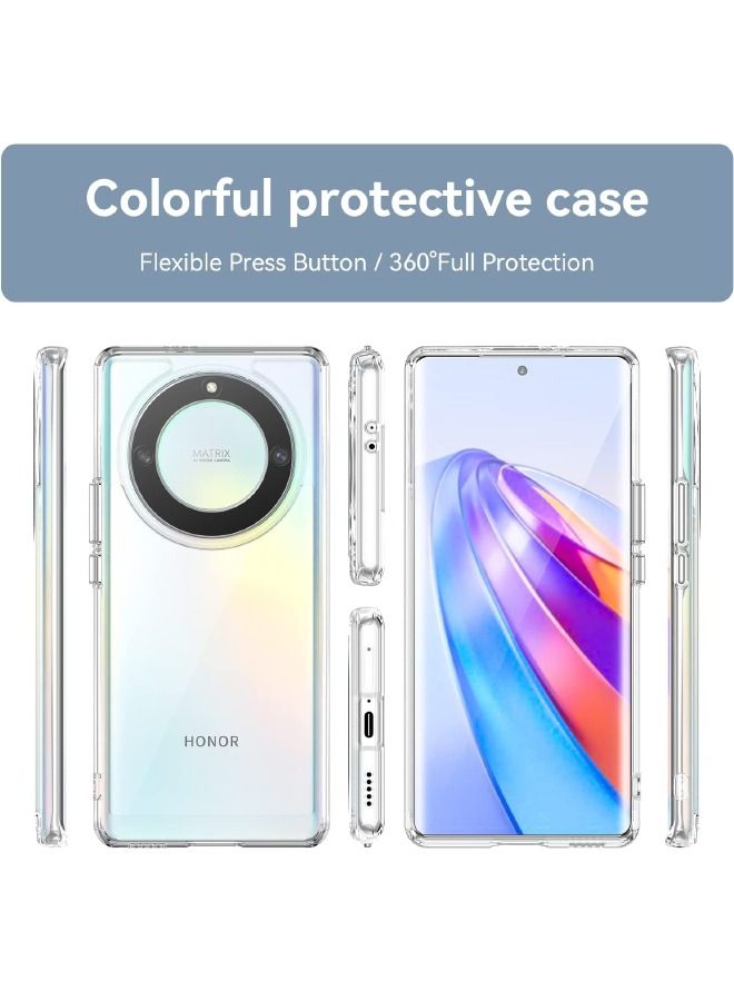 TEAM LUXURY غطاء Honor X9A، غطاء واقي مضاد للصدمات ضد السقوط لHonor X9A، غطاء خلفي مرن من السيليكون النحيف مع واقي مطاطي لHonor X9A (6,67") شفاف - Image 2