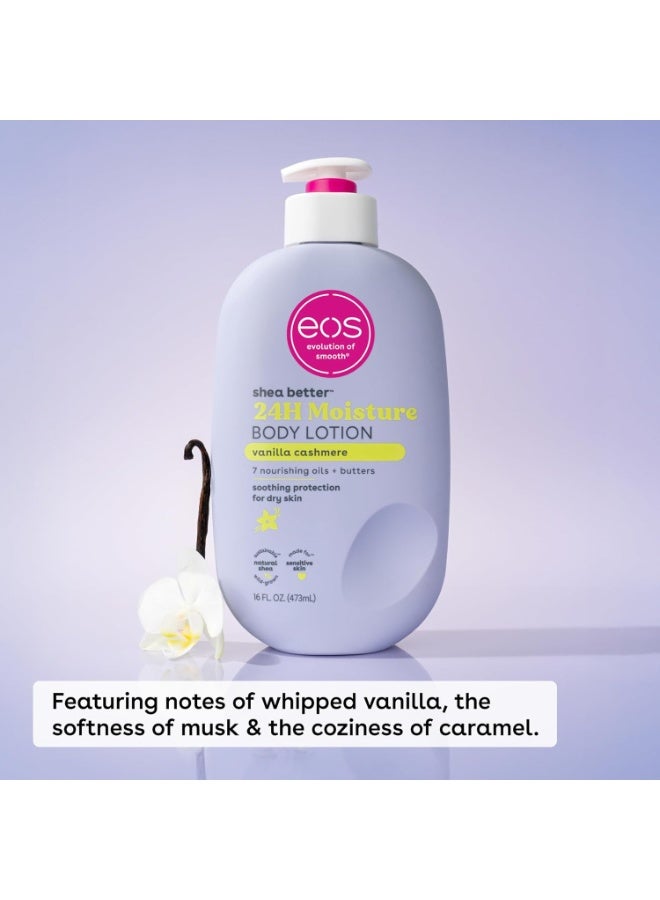 إي أو اس غسول الجسم الشيا الأفضل - الفانيليا الكشمير، للعناية بالبشرة المرطب على مدار 24 ساعة، خفيف الوزن وغير دهني، مصنوع من الشيا الطبيعية، نباتي، 16 أونصة سائلة - Image 2