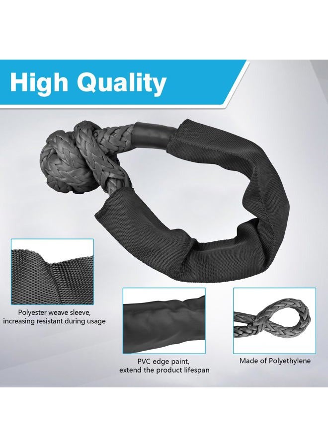 ZAMLIE Soft Shackle Recovery, 1/2 inch X 22 inch Soft Shackle (58,000 LBS Breaking Strength) with Protective Sleeve for Off-Road Sailing Trucks, 4x4，UTV, ATV(Black, 2 Pack Soft Shackle) - Image 5