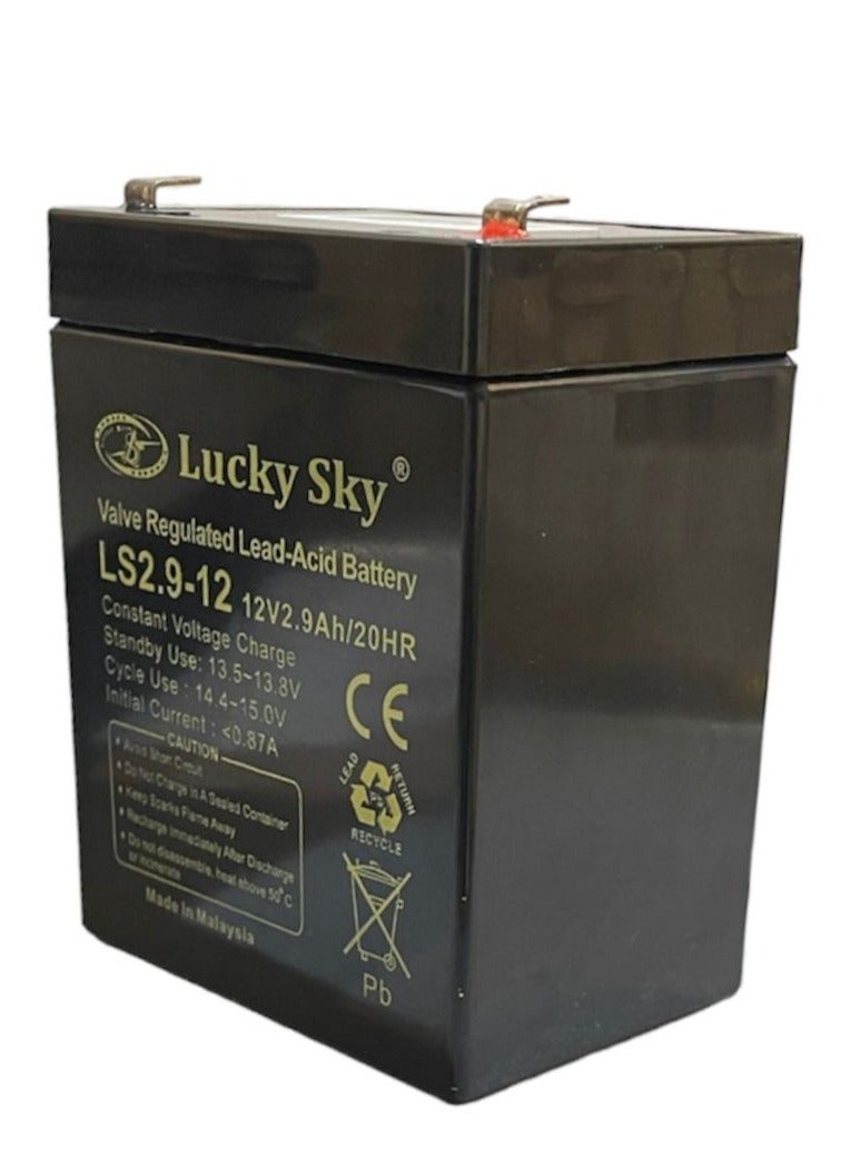 Lucky Sky تعد بطارية الرصاص الحمضية المختومة عالية الأداء القابلة لإعادة الشحن من Lucky Sky 12V 5Ah مصدر طاقة موثوقا به وطويل الأمد لمجموعة واسعة من التطبيقات.  - Image 2