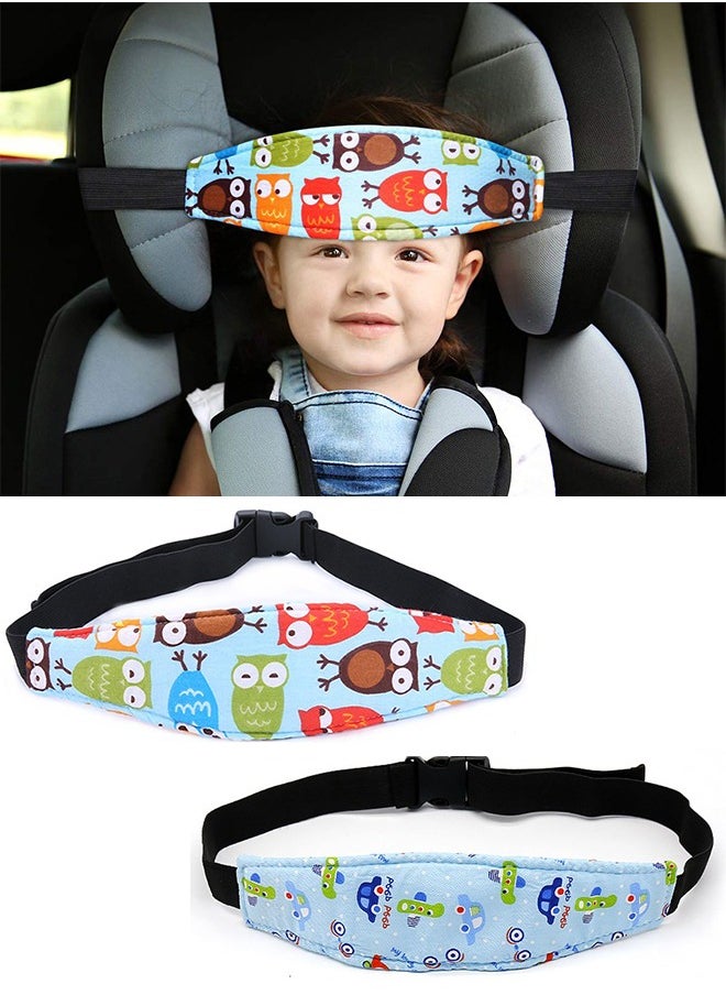 Generic 2 PCS Head Support for Stroller Car Seat - Head Band Strap Headrest for Sleeping Traveling for Toddler Kids Children Child Baby Infant  - Image 1