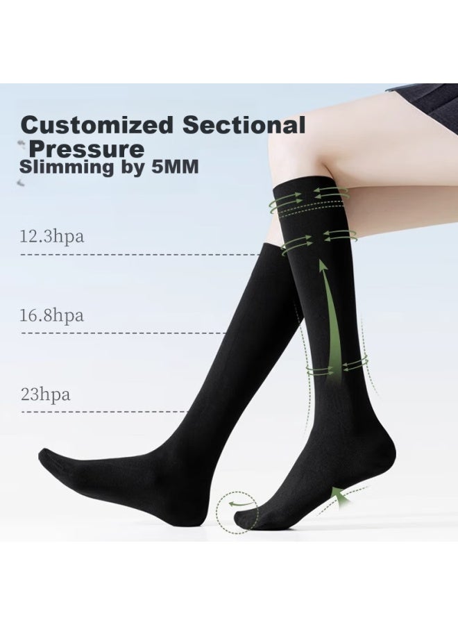 Picking up socks Sock Diary Thin Pressure Slim Leg Socks Women Summer Thin Leg Jk Socks Anti-Slip Sunscreen Cool Feeling Over-The-Knee Socks Women Black High Tube Socks - Image 2
