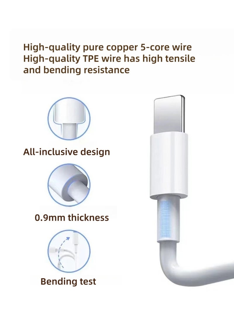 35W USB-C fast charger cable with 2M Type-C for fast charging of smart phones and tablets - Image 4