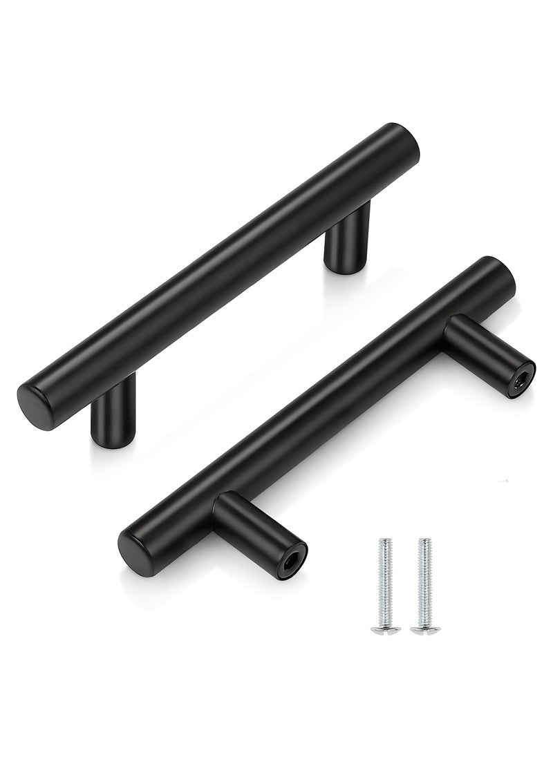 FIRST PRO - 5 Pack Kitchen Cabinet Handles, 200mm Stainless Steel Kitchen Door Handles, 128mm Hole Center T Bar Drawer Cupboard Handles with Screws, Kitchen Drawer Pulls for Bathroom Bedroom Wardrobe - Image 1