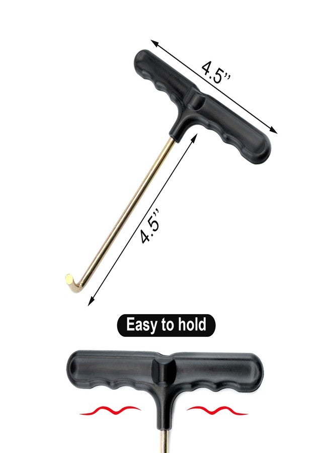 Quacc 2 PCS Trampoline Spring Pull Tool, Trampoline Hook Tool, Spring Pull T-Hook with Plastic Handle for Jumping Trampoline Spring Installation - Image 3