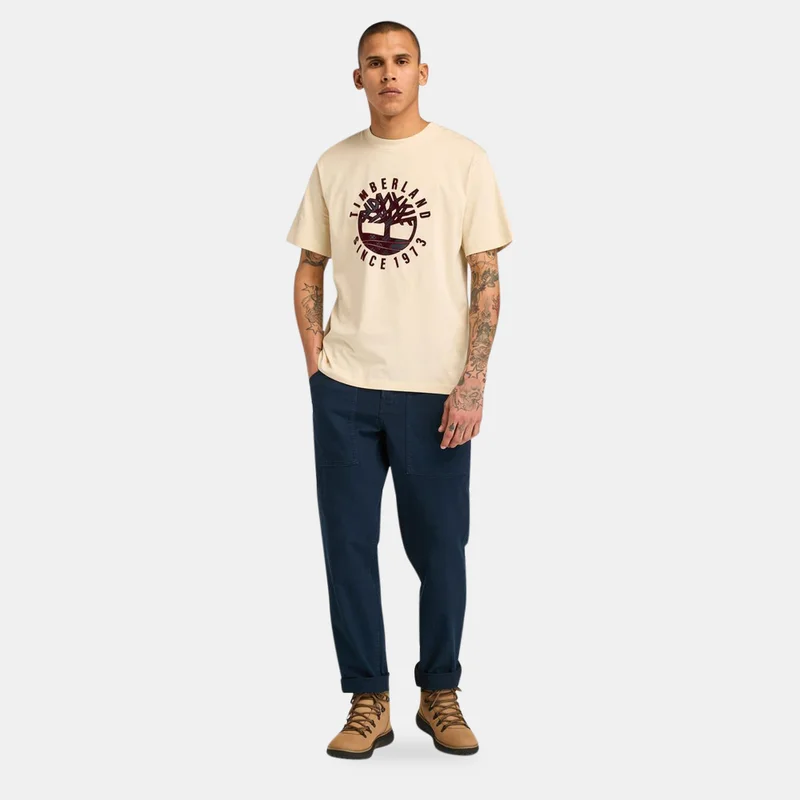 Timberland Beige Men's Holiday Graphic T-Shirt for Men | Best Price UAE