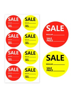 Top label Regular Price Stickers,2 Inch Sale Price Stickers,Price Tags,Red Yellow Price Stickers For Retail Store,504 Pcs/Pack  - Image 1