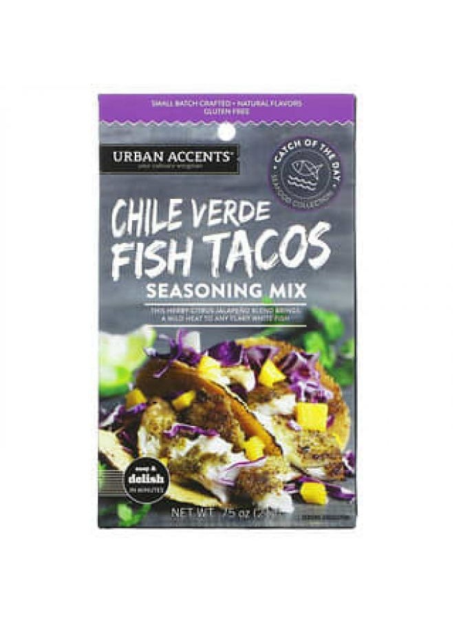 URBAN ACCENTS - Urban Accents, Chile Verde Fish Tacos Seasoning Mix, 0.75 oz (21 g) - Image 1