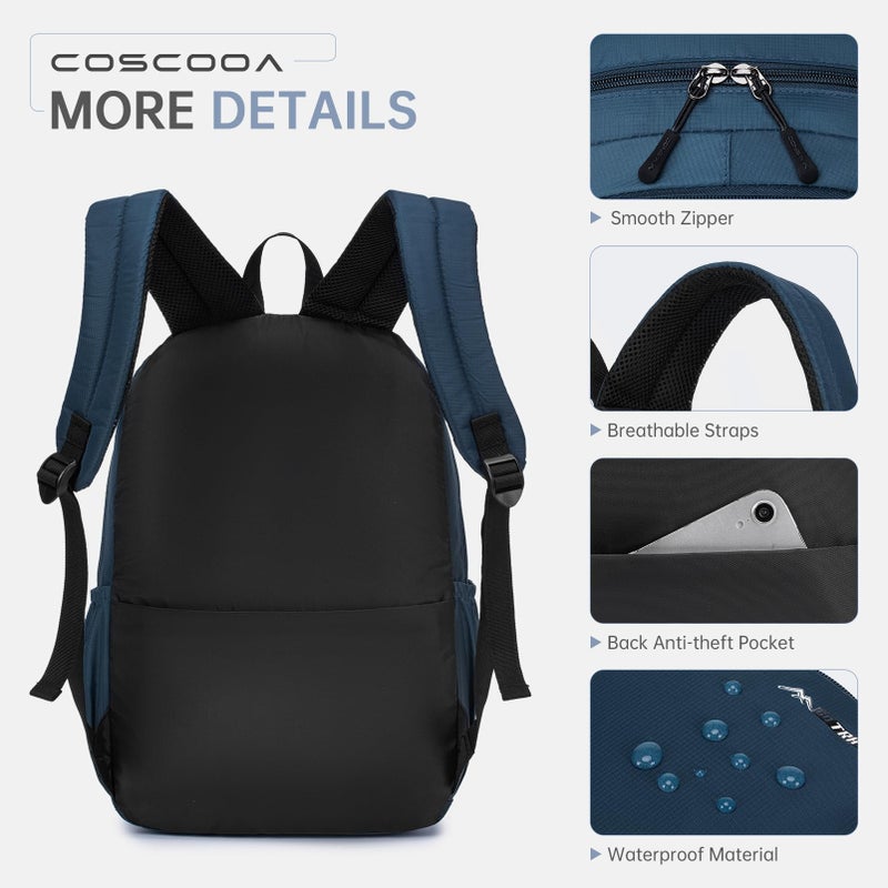 COSCOOA 40x30x15cm Personal Item Travel Ryanair Backpack,16x12x6inch Small Carry On Backpack 20L,Flight Approved Underseat Travel Luggage Bag,Mochila de Viaje,Cabin Size Lightweight Backpack - Image 4