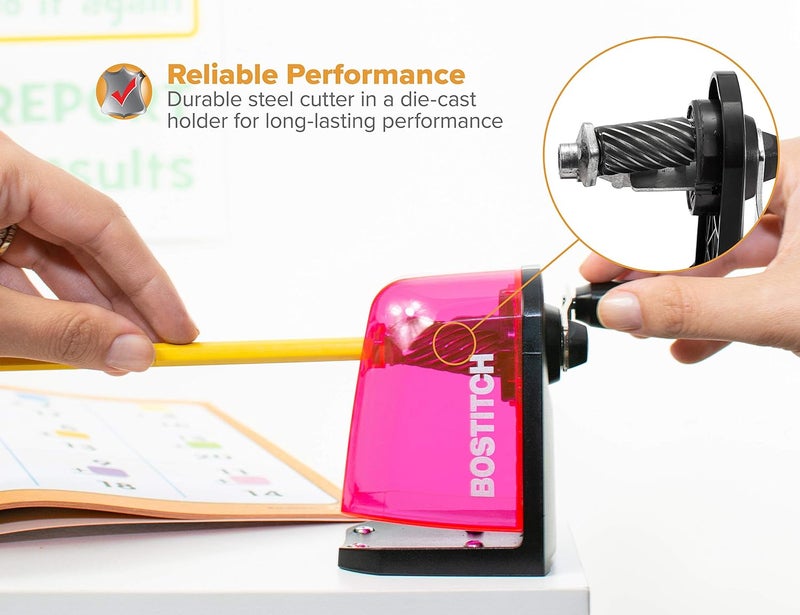Bostitch Office Multi-Mount Manual Pencil Sharpener, Assorted Colors - Image 4