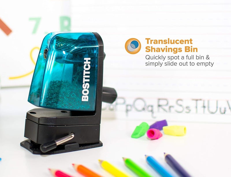 Bostitch Office Multi-Mount Manual Pencil Sharpener, Assorted Colors - Image 3