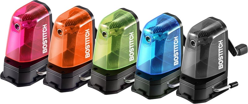 Bostitch Office Multi-Mount Manual Pencil Sharpener, Assorted Colors - Image 1