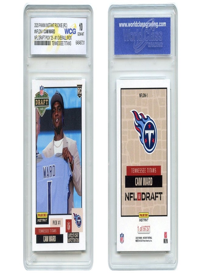 WCG 2025 Panini CAM Ward NFL Draft Pick #1 Rookie Card #NFLDN-1 - Graded GEM Mint 10 - Image 2