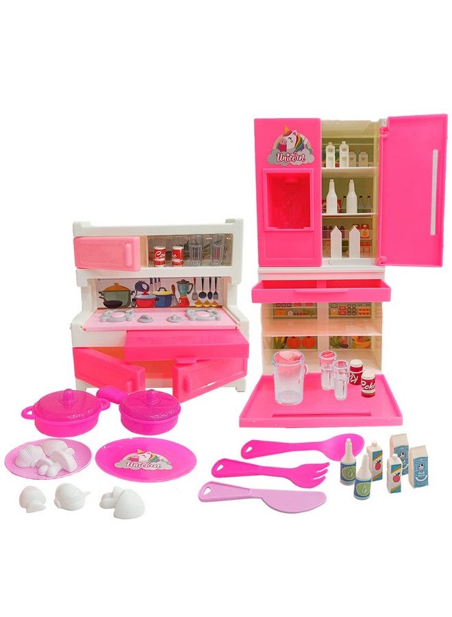 ويمبلي مجموعة مطبخ ويمبلي للأطفال من البنات والأولاد | مجموعة طبخ للأطفال (٢٩ قطعة) بتصميم يونيكورن | مجموعة ألعاب مطبخ تظاهرية للأطفال من سن ٣ سنوات فما فوق | لعبة طبخ أدوار حفلات الطعام، هدية مثالية لأعياد الميلاد، معتمدة من BIS - Image 1