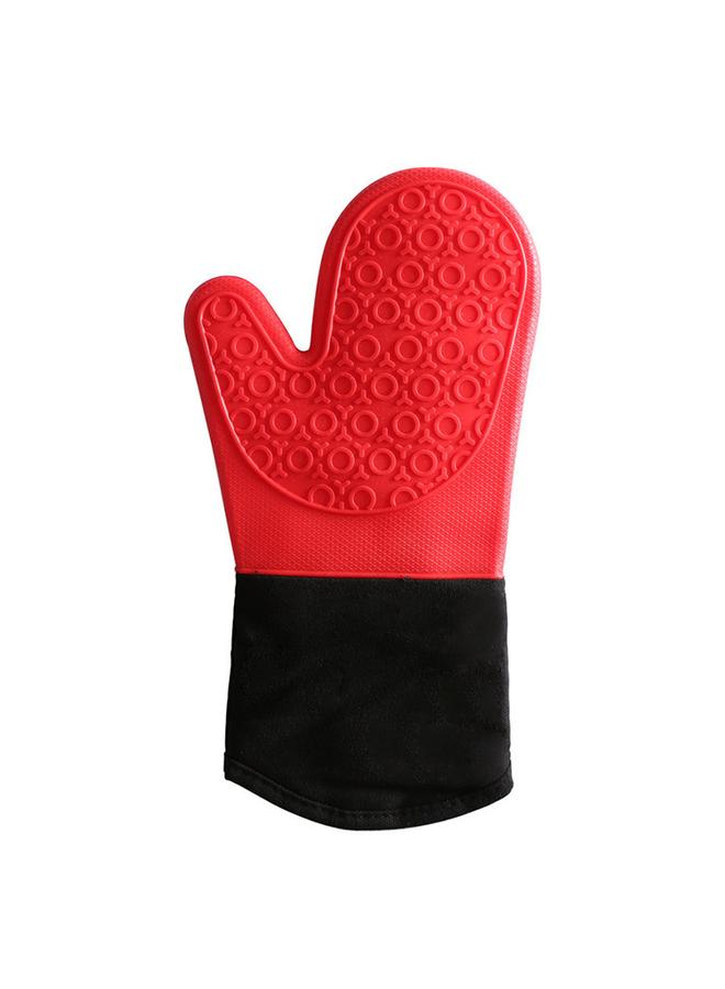 Bluejw Oven Gloves 13.7 Inch Silicone Cotton Lining Thickened Anti-hot Oven Microwave Oven Gloves  - Image 1