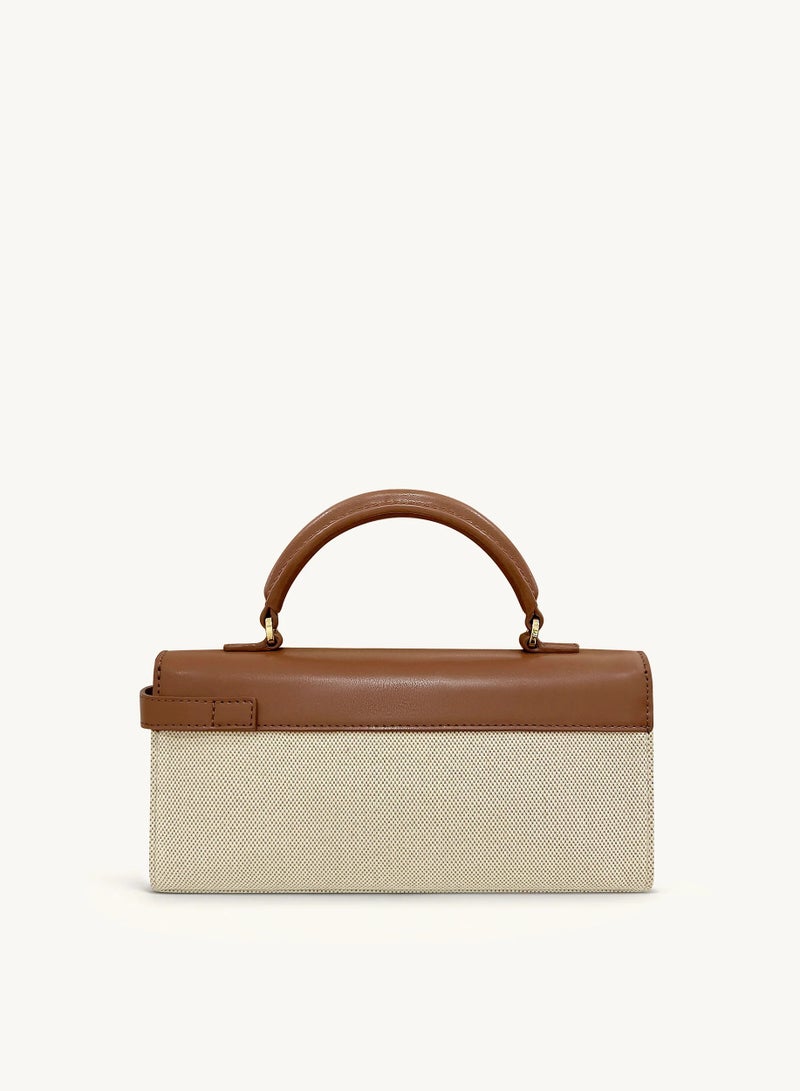 جي دبليو بي كيلا أعلى حقيبة اليد - قماش بني - Image 3