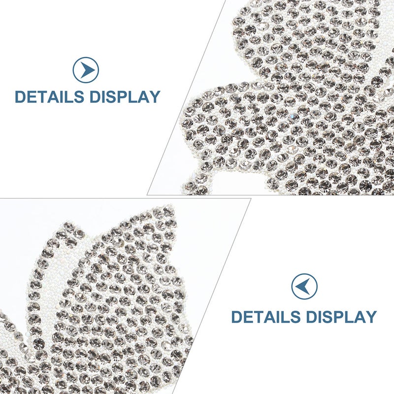 Rhinestone Decal Butterfly Stickers For Glass Door Waterproof Sun Protection 7X5.7cm 1Set - Image 3