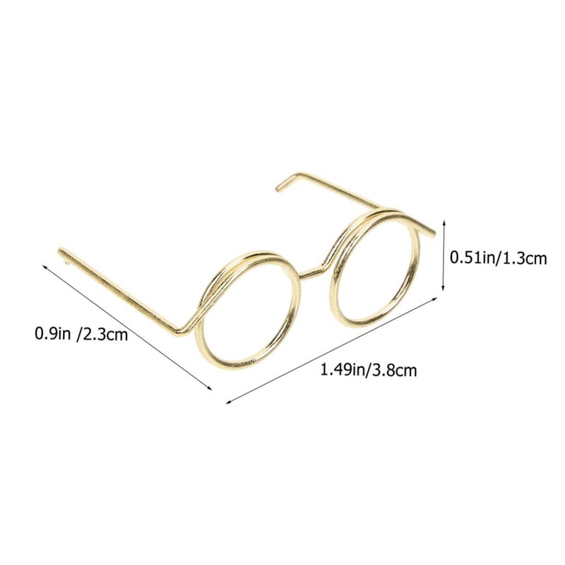 Yardwe 12 قطعة من نظارات الدمى المصغرة ذات الإطارات، إكسسوارات ارتداء الملابس - Image 3