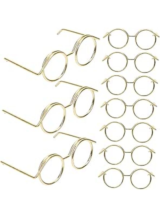 Yardwe 12 قطعة من نظارات الدمى المصغرة ذات الإطارات، إكسسوارات ارتداء الملابس - Image 1
