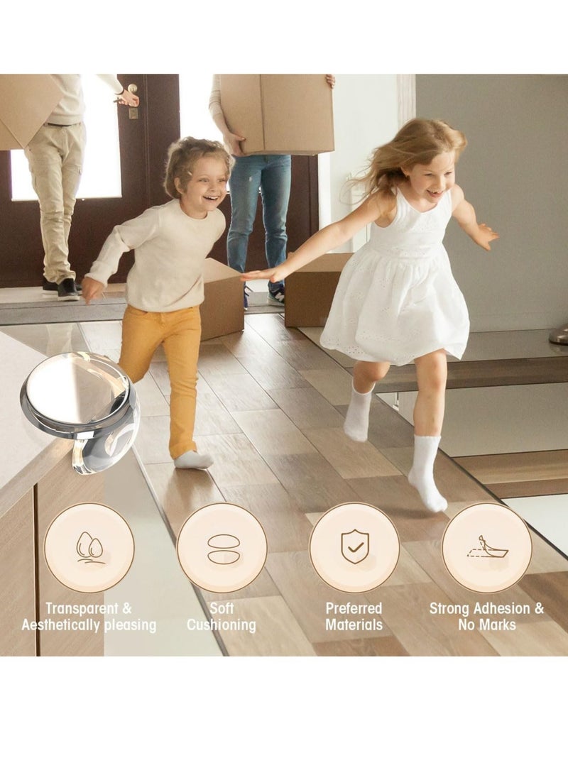Clear 20-Pack Corner Protector Guards – Transparent Furniture Edge Bumpers to Cover Sharp Edges, Baby Safety Guards for Tables, Desks, and Furniture, Soft Cushioning for Child Protection Against Injuries