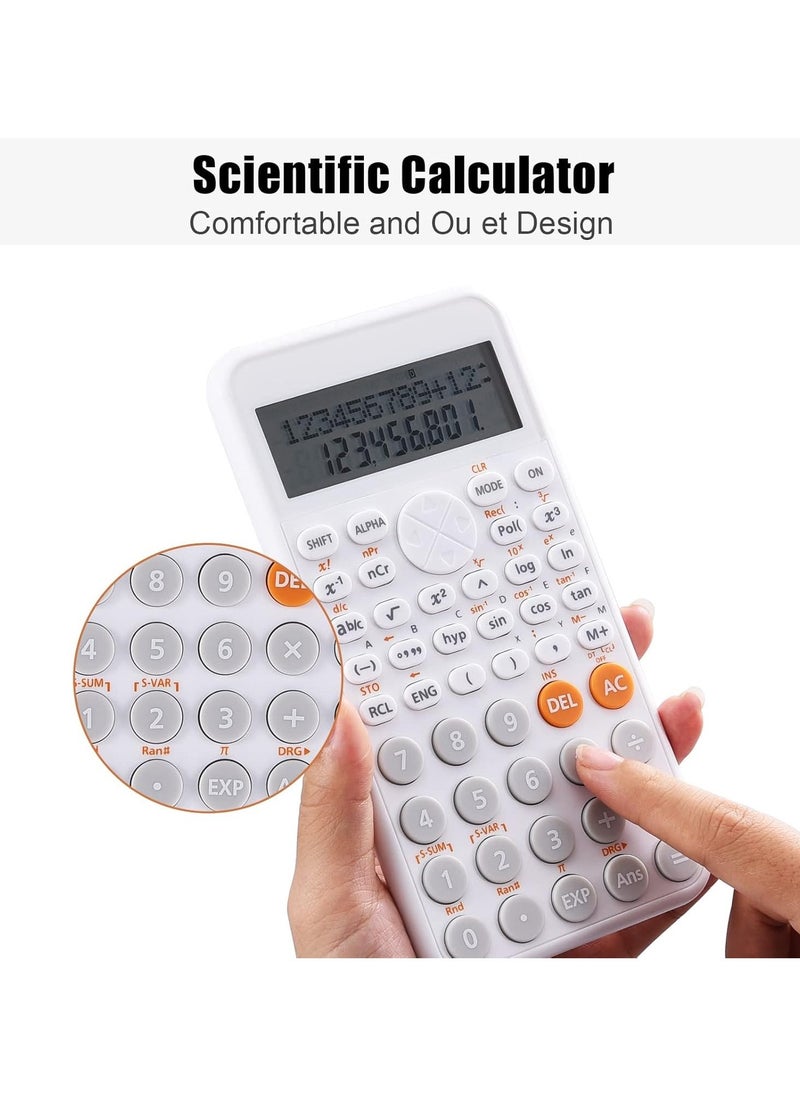 Scientific Calculator 2-Line Standard Scientific Calculator Cute Desk Accessories Portable and Cute School Office Supplies Suitable for Primary School to College Student Use - Image 4