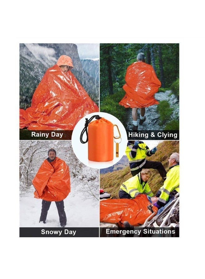 Zalava Emergency Sleeping Bag with Whistle, Waterproof Thermal Insulation Bivvy, 210x90cm Lightweight Survival Gear for Hiking, Camping, First Aid and Outdoor Emergencies, Olive Green - Image 5