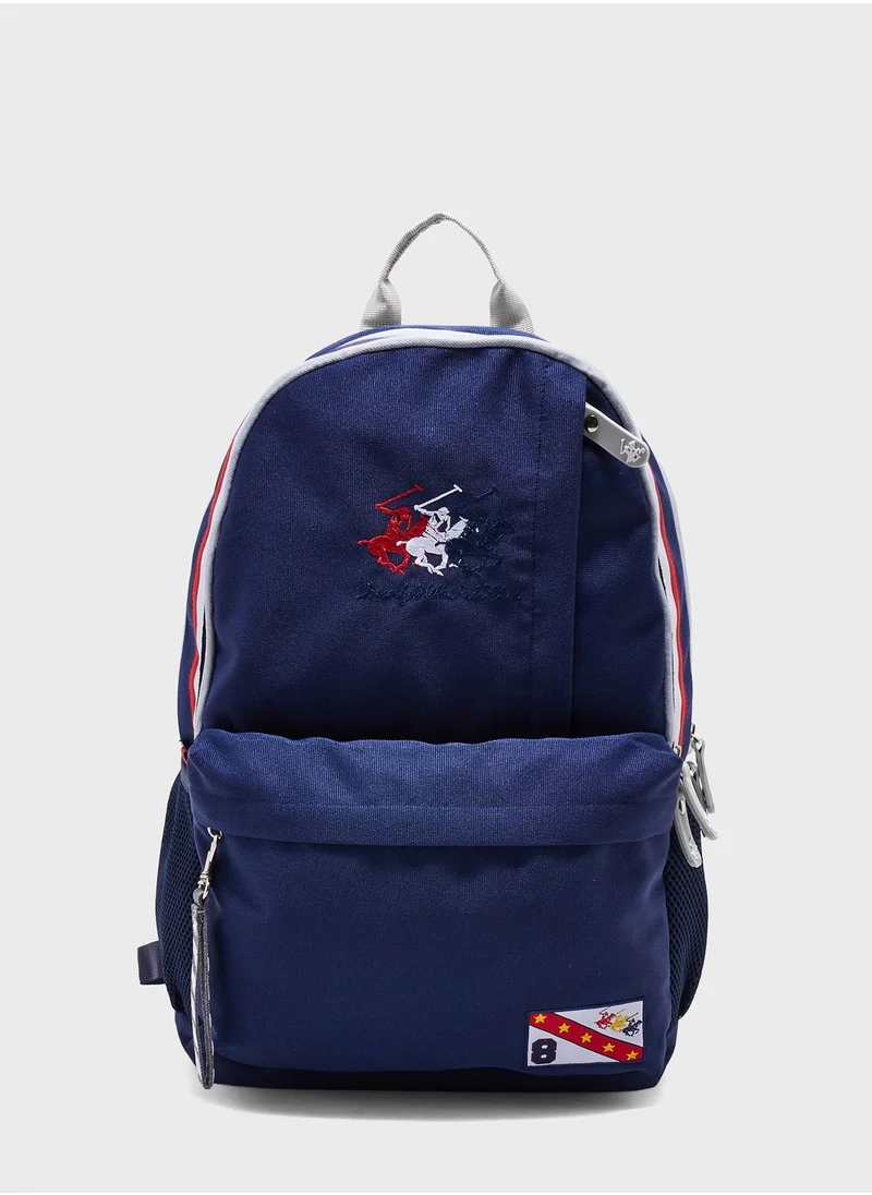 bhpoloclub Logo Front Zip Backpack