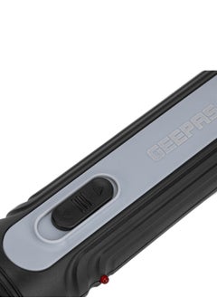 GEEPAS Rechargeable LED Torch, Sturdy Housing with Big LED Chip with Aluminum Reflective Cup, Shell Ripple Pattern/ 4 Hours Working Time, Lead-Acid Battery/ Compact Design, Perfect for Indoor and Outdoor Use  - Image 3
