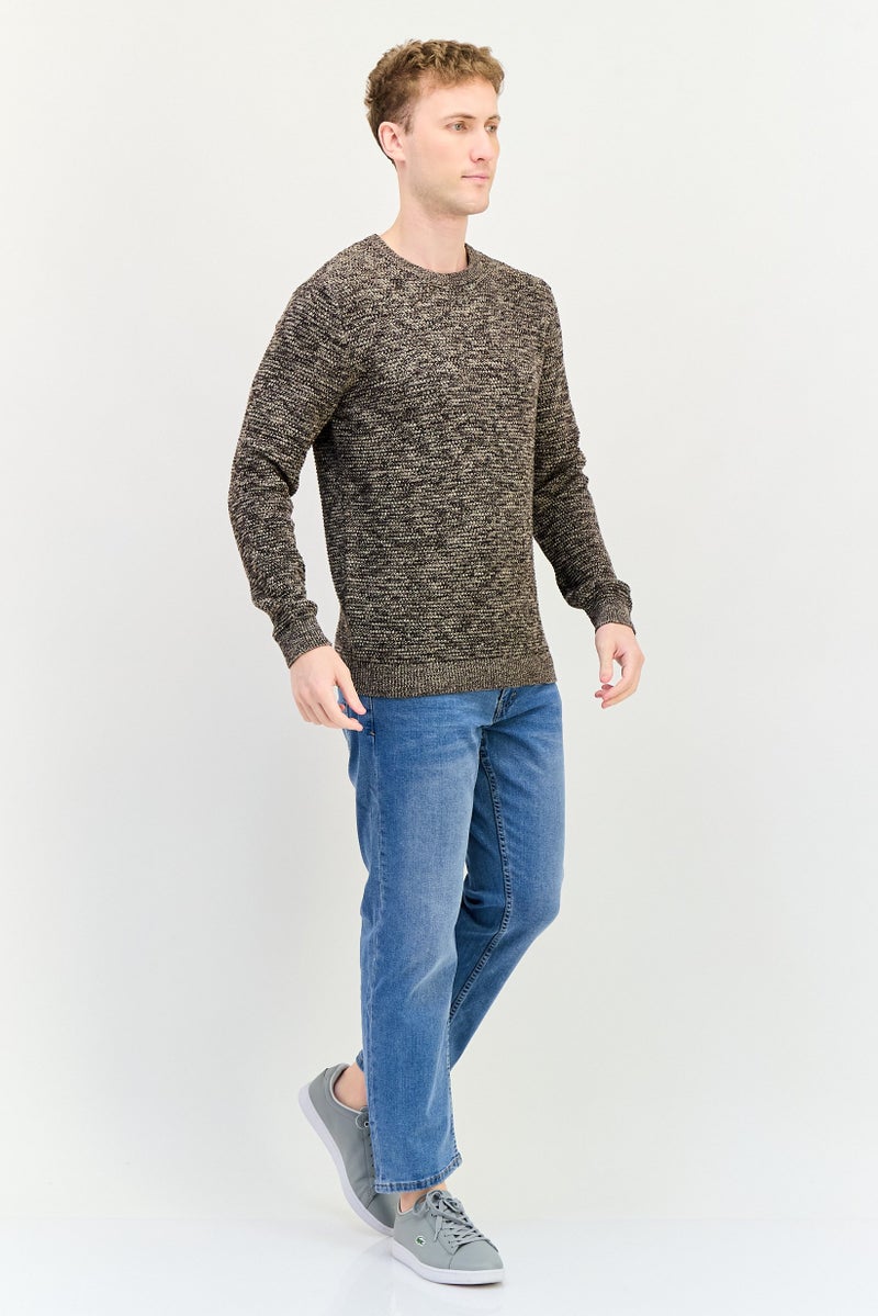 Selected Homme Men Crew Neck Long Sleeve Textured Sweater, Multicolor - Image 3