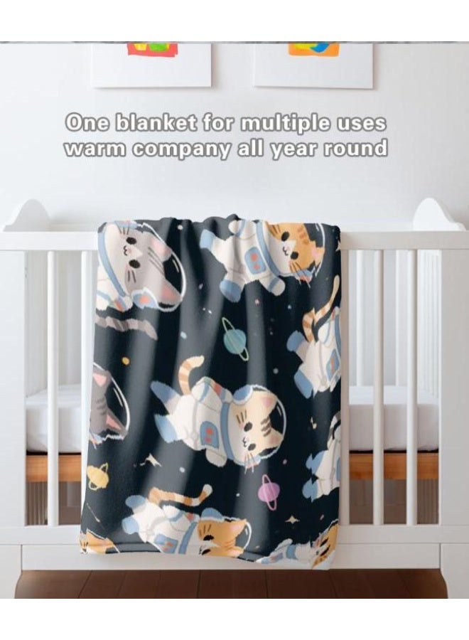 عام بطانية رقيقة من الفانيلا الكرتونية للأطفال والرضع (دافئة ومريحة، ومناسبة للنوم والألعاب) 70 سم * 100 سم - Image 4