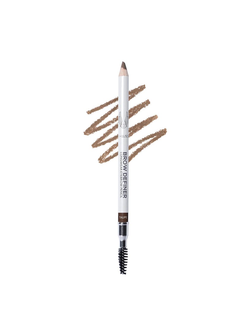 True + Luscious True  Luscious Brow Definer Pencil  Pomade  Powder Combo With Organic Castor Oil  Fills Shapes Eyebrows  Waterproof  Taupe Universal 