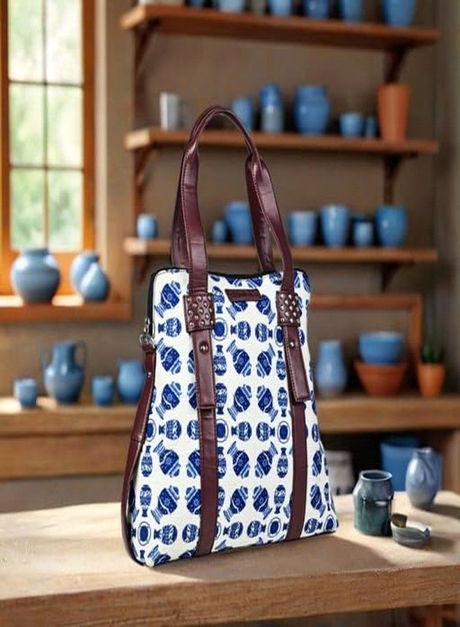 Bot Bag laptop handbag for women Blue Pottery - Image 2