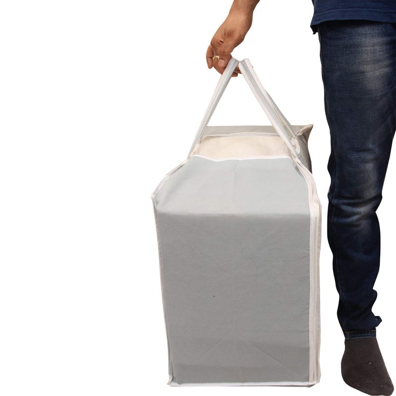 Kuber Industries Non Woven Front Handle Underbed Storage Organiser XLarge Grey - Image 4