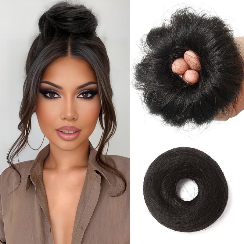 Dsoar Mini Hair Scrunchies Updo Bun Chignons Donut Hair Pieces for Women Girls