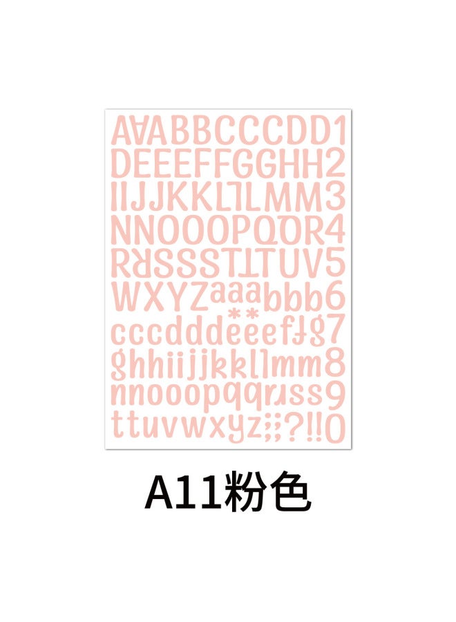 Letter Stickers Colorful English Alphanumeric Combination Diy Stickers Water Cup Computer Decoration Waterproof Stickers