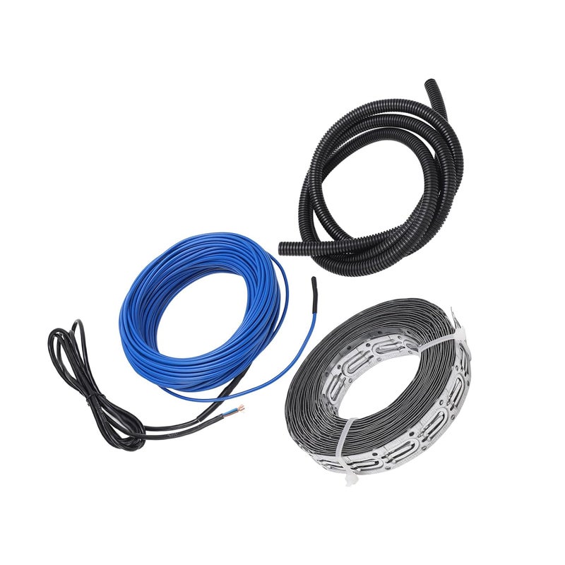 klarako Indoor Heating Cable Kit 15W 20M 300W with Explosion Proof Wire Floor Protection Set Strong Interior Control Cables Reinforced Cable Wire Rope Cord for Toughness (110-120V) - Image 4