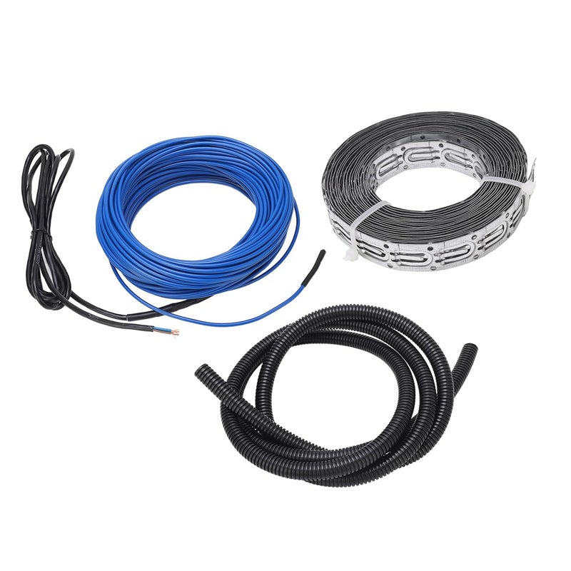 klarako Indoor Heating Cable Kit 15W 20M 300W with Explosion Proof Wire Floor Protection Set Strong Interior Control Cables Reinforced Cable Wire Rope Cord for Toughness (110-120V) - Image 1