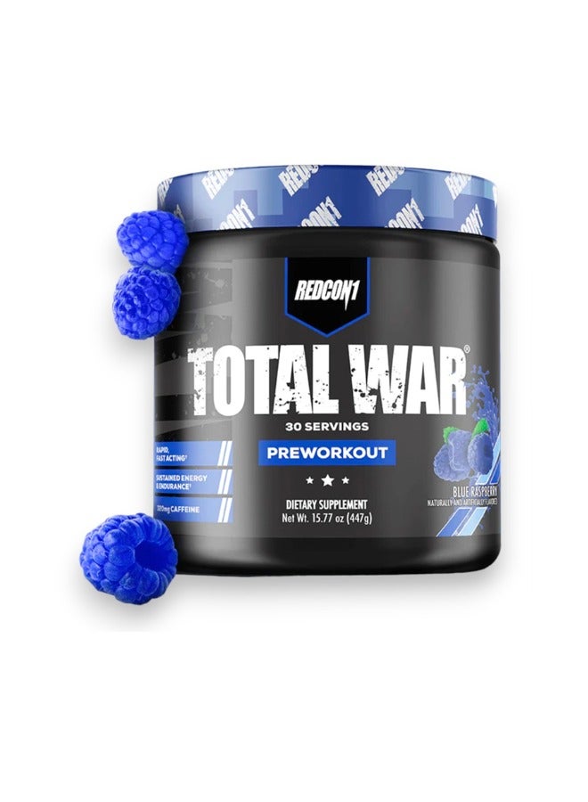 REDCON1 Total War Pre -Workout, Blue Raspberry Flavour, 30 Servings